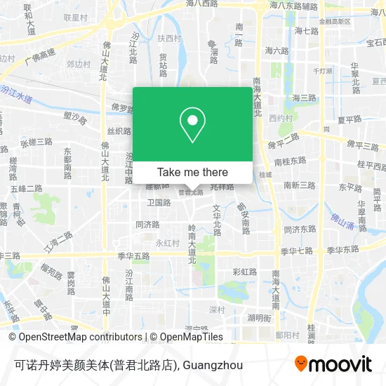 可诺丹婷美颜美体(普君北路店) map