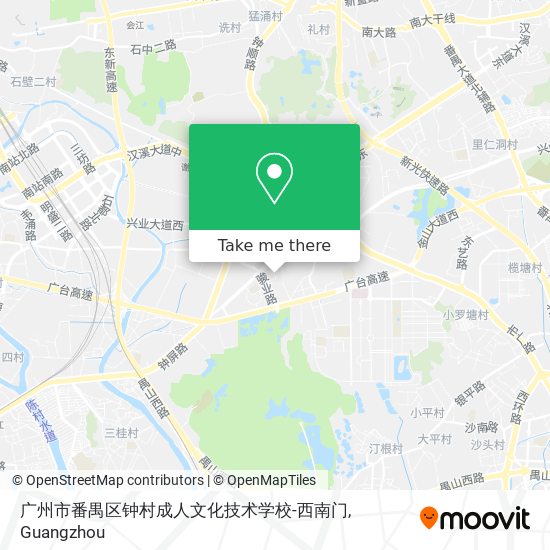 广州市番禺区钟村成人文化技术学校-西南门 map