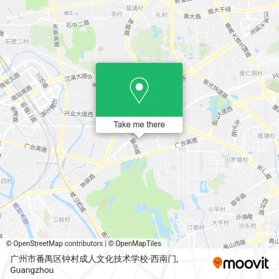 广州市番禺区钟村成人文化技术学校-西南门 map