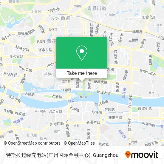 特斯拉超级充电站(广州国际金融中心) map