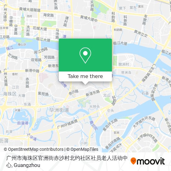 广州市海珠区官洲街赤沙村北约社区社员老人活动中心 map