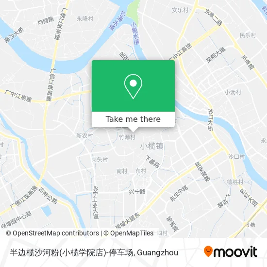 半边榄沙河粉(小榄学院店)-停车场 map