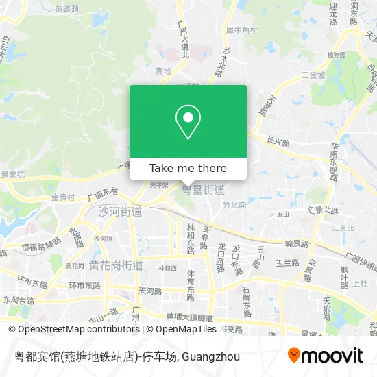 粤都宾馆(燕塘地铁站店)-停车场 map