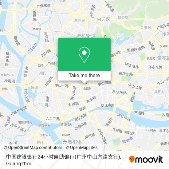 中国建设银行24小时自助银行(广州中山六路支行) map