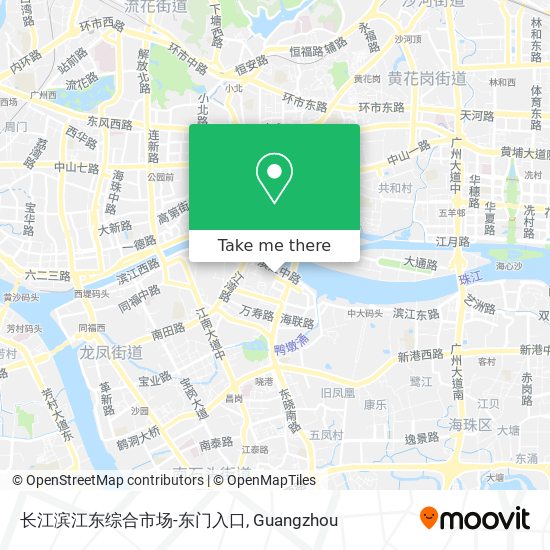 长江滨江东综合市场-东门入口 map