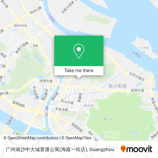 广州南沙中大城普通公寓(海庭一街店) map
