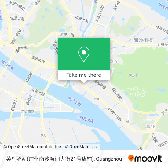 菜鸟驿站(广州南沙海润大街21号店铺) map
