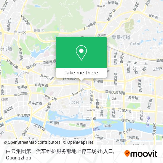 白云集团第一汽车维护服务部地上停车场-出入口 map