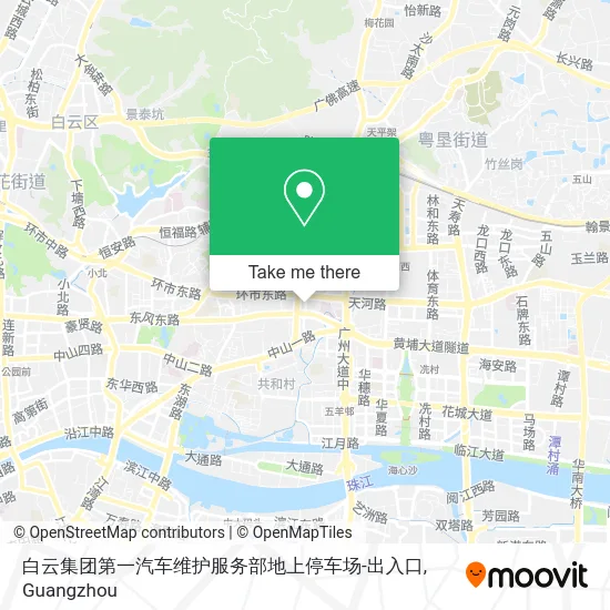 白云集团第一汽车维护服务部地上停车场-出入口 map