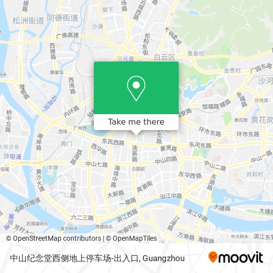 中山纪念堂西侧地上停车场-出入口 map