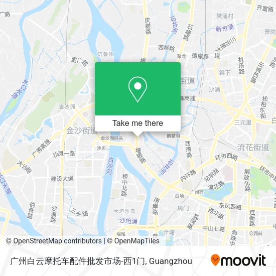 广州白云摩托车配件批发市场-西1门 map