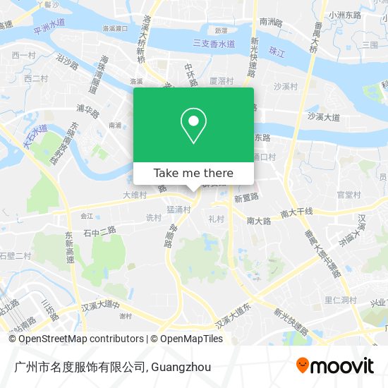 广州市名度服饰有限公司 map