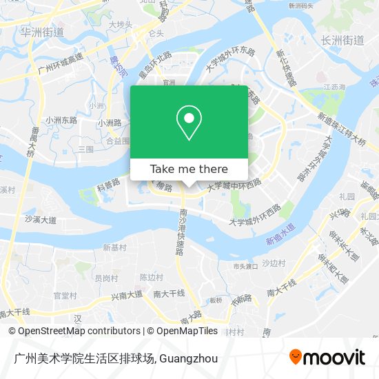 广州美术学院生活区排球场 map