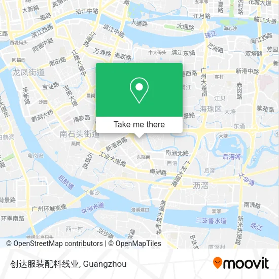 创达服装配料线业 map