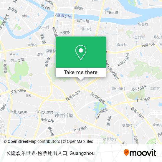 长隆欢乐世界-检票处出入口 map