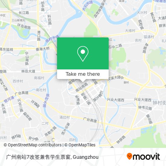 广州南站7改签兼售学生票窗 map