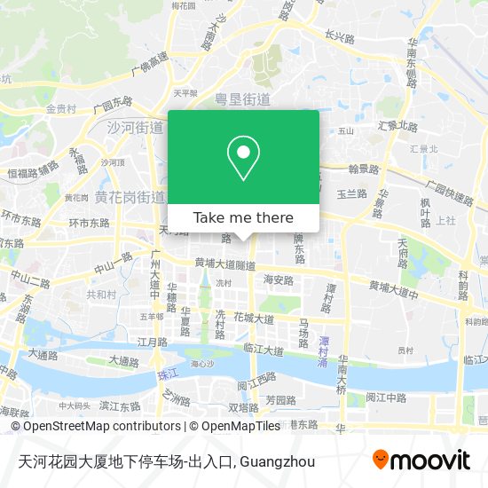 天河花园大厦地下停车场-出入口 map
