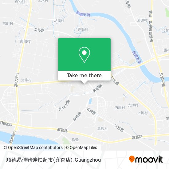顺德易佳购连锁超市(齐杏店) map