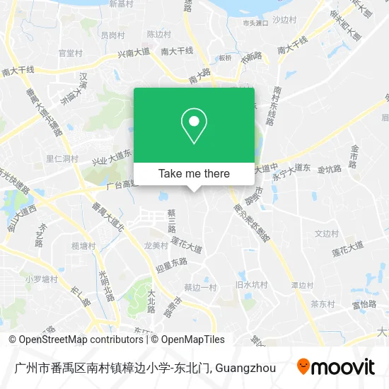 广州市番禹区南村镇樟边小学-东北门 map