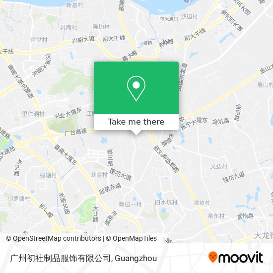 广州初社制品服饰有限公司 map