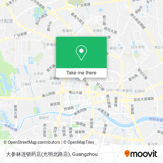 大参林连锁药店(光明北路店) map