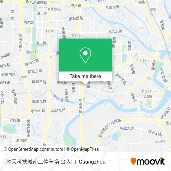 瀚天科技城南二停车场-出入口 map