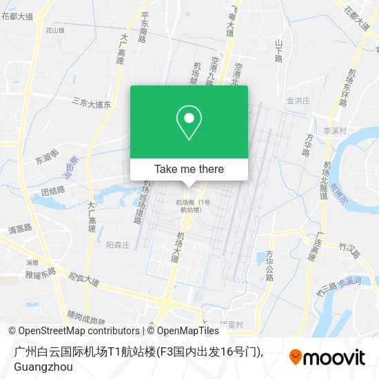 广州白云国际机场T1航站楼(F3国内出发16号门) map