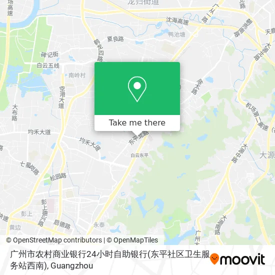广州市农村商业银行24小时自助银行(东平社区卫生服务站西南) map