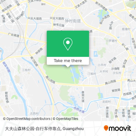 大夫山森林公园-自行车停靠点 map