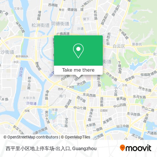 西平里小区地上停车场-出入口 map