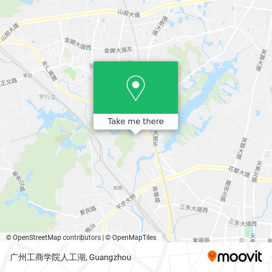 广州工商学院人工湖 map