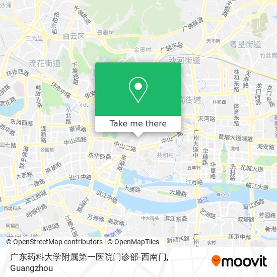 广东药科大学附属第一医院门诊部-西南门 map