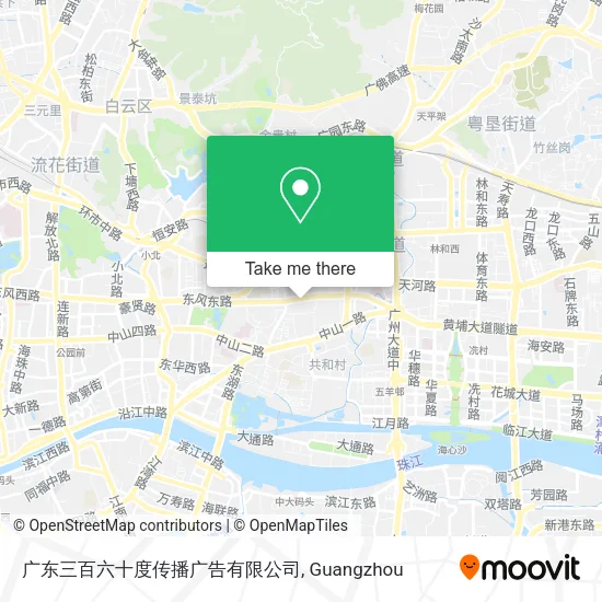 广东三百六十度传播广告有限公司 map