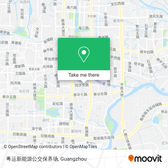 粤运新能源公交保养场 map