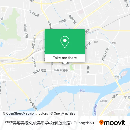 菲菲美容美发化妆美甲学校(解放北路) map