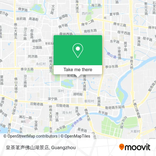 皇茶茗声佛山湖景店 map