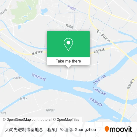 大岗先进制造基地总工程项目经理部 map