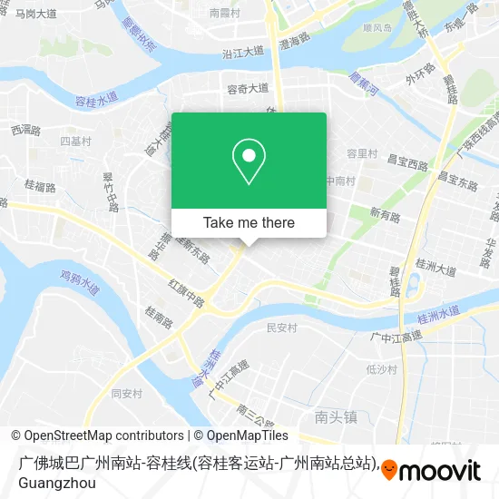 广佛城巴广州南站-容桂线(容桂客运站-广州南站总站) map