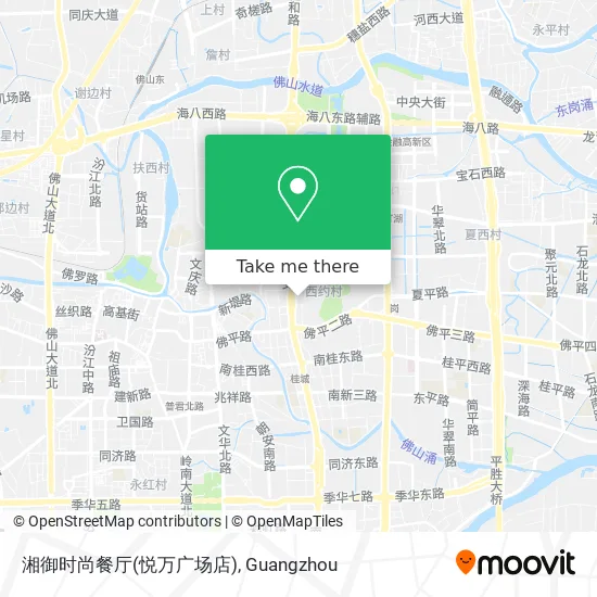 湘御时尚餐厅(悦万广场店) map