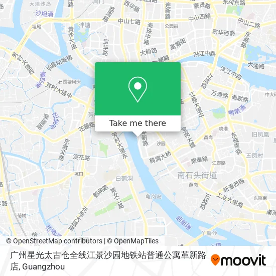 广州星光太古仓全线江景沙园地铁站普通公寓革新路店 map
