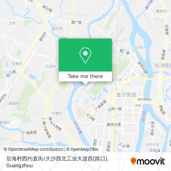 后海村西约直街/大沙西北工业大道西(路口) map