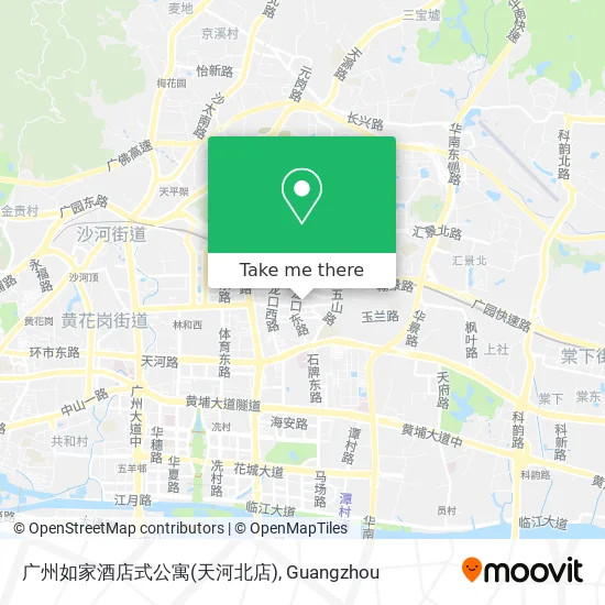 广州如家酒店式公寓(天河北店) map