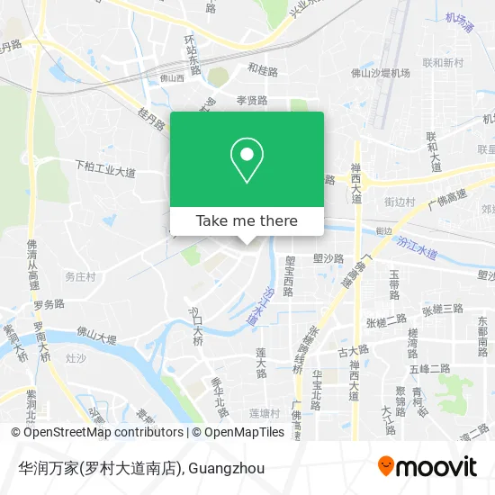 华润万家(罗村大道南店) map