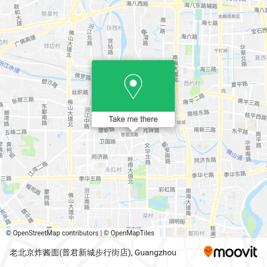 老北京炸酱面(普君新城步行街店) map