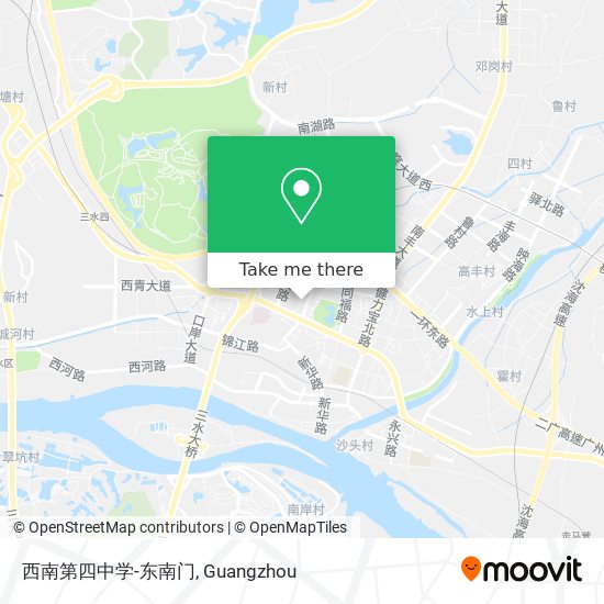 西南第四中学-东南门 map