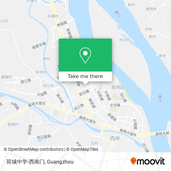 荷城中学-西南门 map