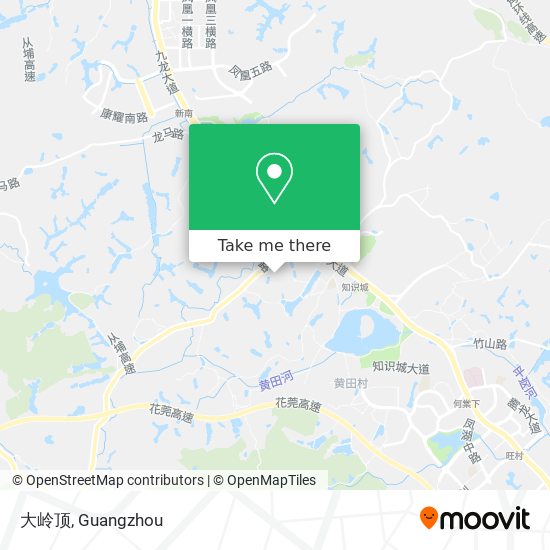 大岭顶 map