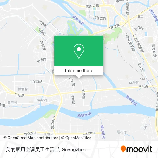美的家用空调员工生活邨 map