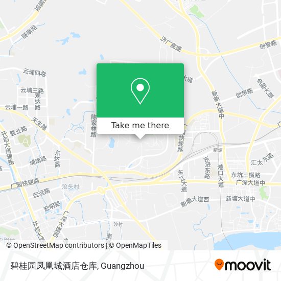 碧桂园凤凰城酒店仓库 map