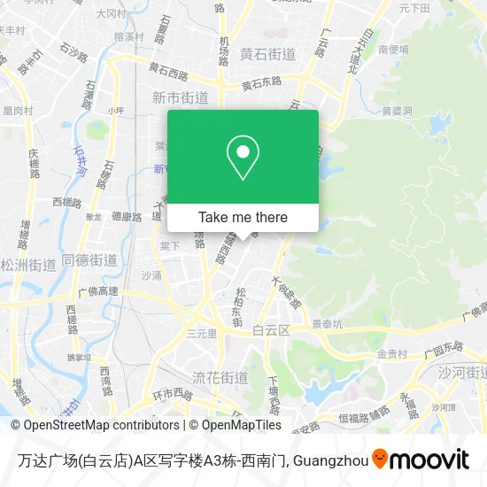 万达广场(白云店)A区写字楼A3栋-西南门 map